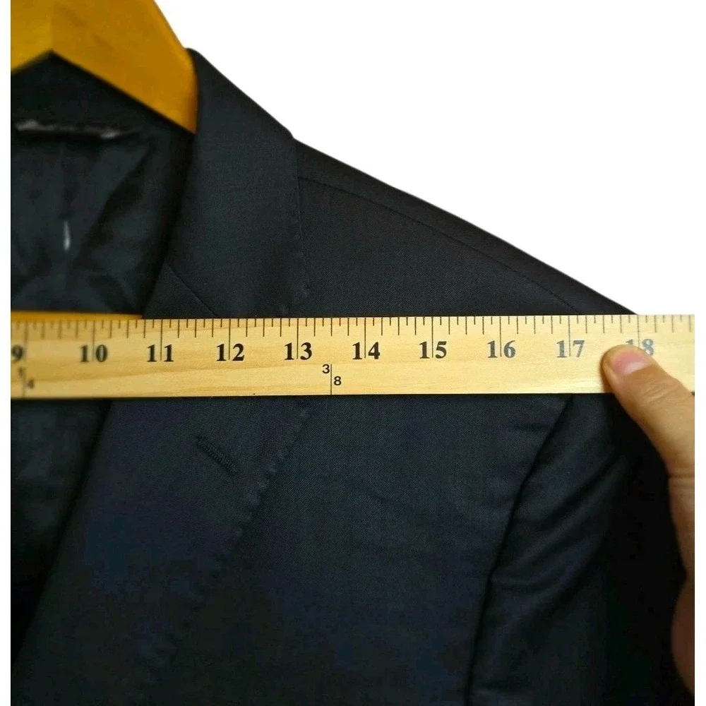 Ermenegildo Zegna Wool Silk Men's Sport Coat‎ Blazer 42 Drop 6 Black Italy Cloth